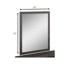 43" Refined Grey High Gloss Mirror - Homeroots - Flyclothing LLC