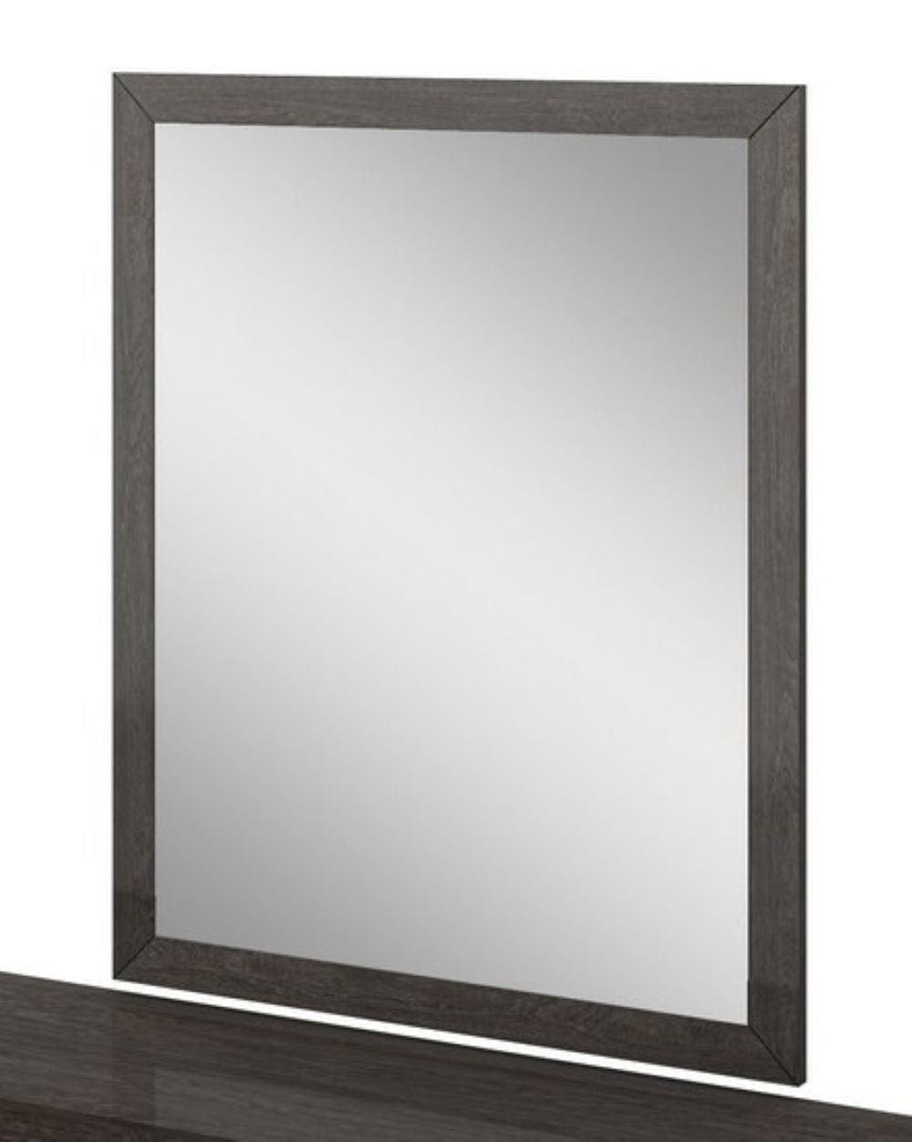 43" Refined Grey High Gloss Mirror - Homeroots - Flyclothing LLC