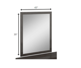 43" Refined Grey High Gloss Mirror - Homeroots - Flyclothing LLC