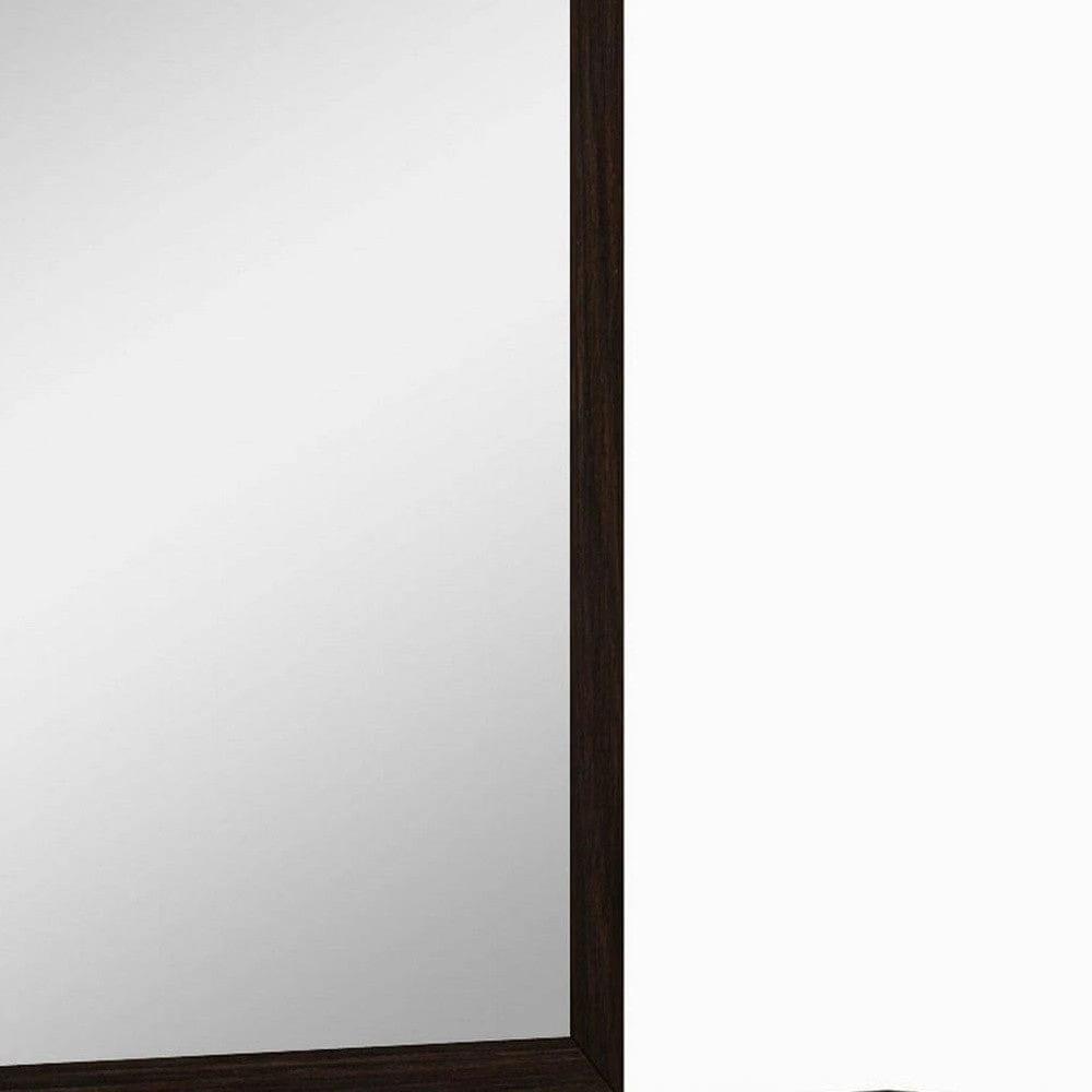 43" Dark Brown Framed Dresser Mirror - Homeroots - Flyclothing LLC