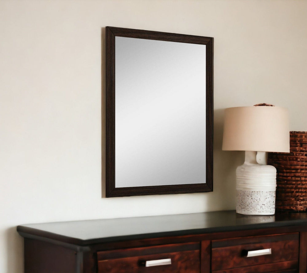 43" Dark Brown Framed Dresser Mirror - Homeroots - Flyclothing LLC