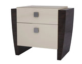 22" Refined Beige High Gloss Nightstand - Homeroots