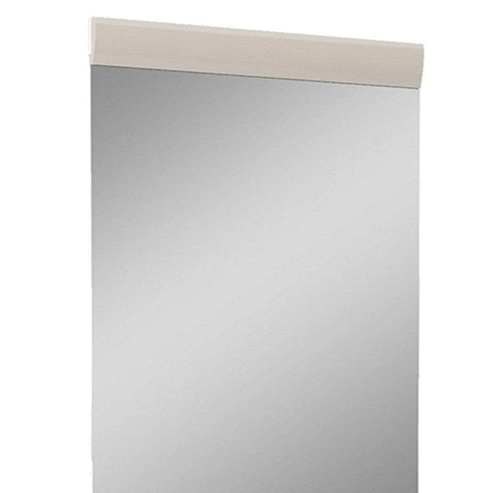 Beige Rectangle Dresser Mirror - Homeroots - Flyclothing LLC