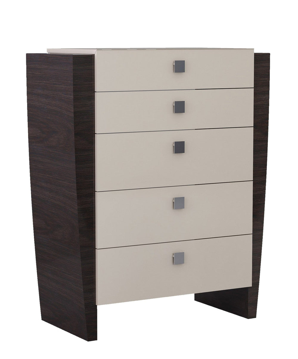48" Refined Beige High Gloss Chest - Homeroots