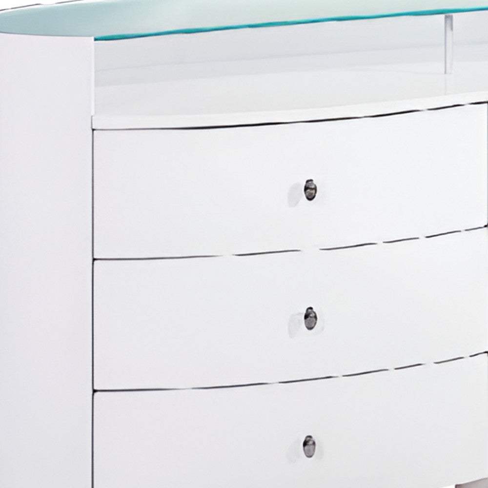 31" Sophisticated White High Gloss Dresser - Homeroots - Flyclothing LLC