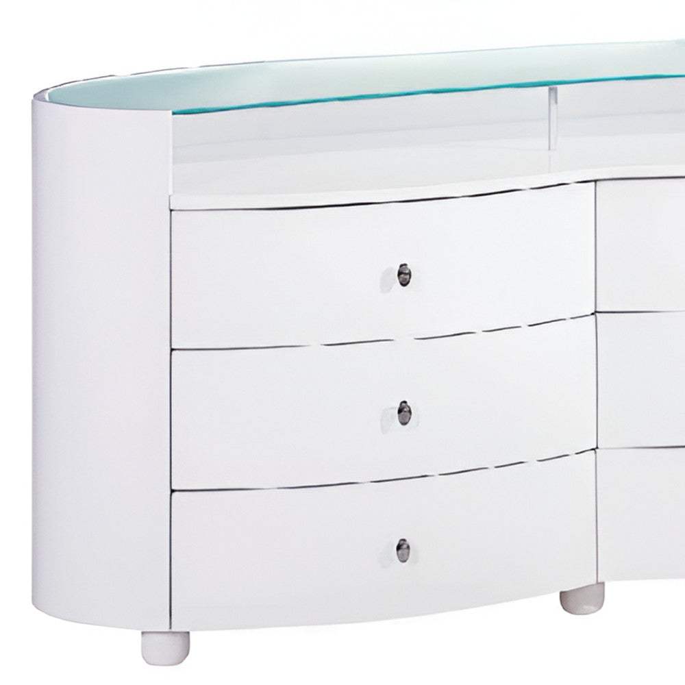 31" Sophisticated White High Gloss Dresser - Homeroots - Flyclothing LLC