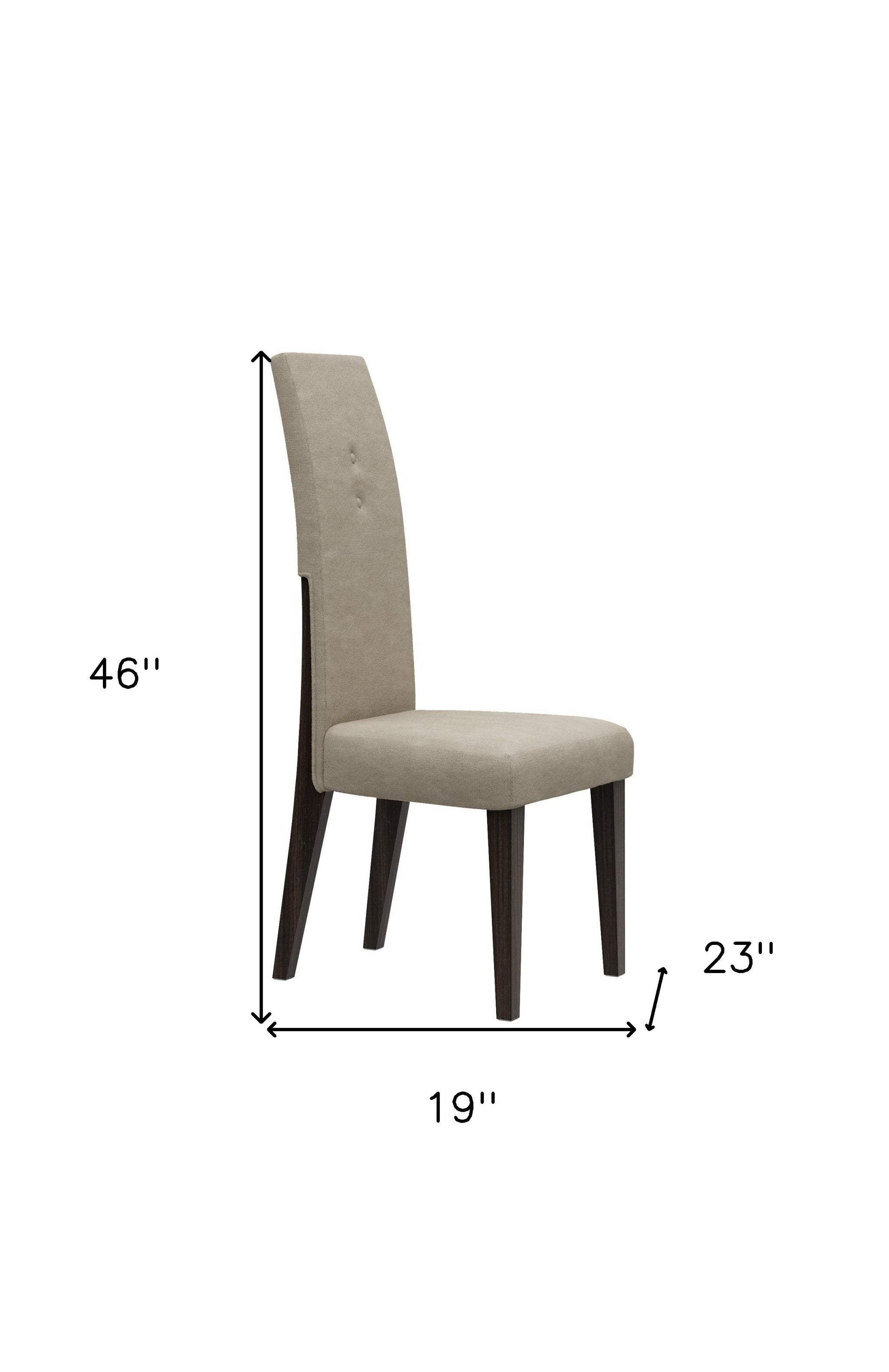 Set of Two Brown And Espresso Upholstered Microfiber Dining Side Chairs - Homeroots - Flyclothing LLC