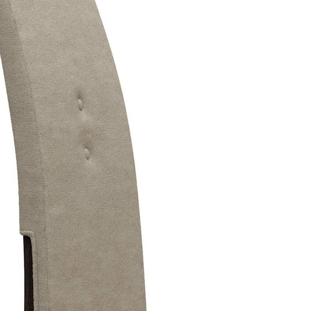 Set of Two Brown And Espresso Upholstered Microfiber Dining Side Chairs - Homeroots - Flyclothing LLC