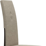 Set of Two Brown And Espresso Upholstered Microfiber Dining Side Chairs - Homeroots - Flyclothing LLC