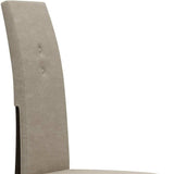 Set of Two Brown And Espresso Upholstered Microfiber Dining Side Chairs - Homeroots - Flyclothing LLC