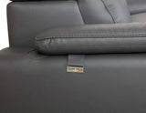 87" Gray And Silver Faux Leather Club Chair - Homeroots