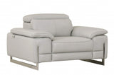 31" Light Grey Tasteful Leather Chair - Homeroots - Flyclothing LLC