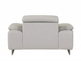31" Light Grey Tasteful Leather Chair - Homeroots - Flyclothing LLC
