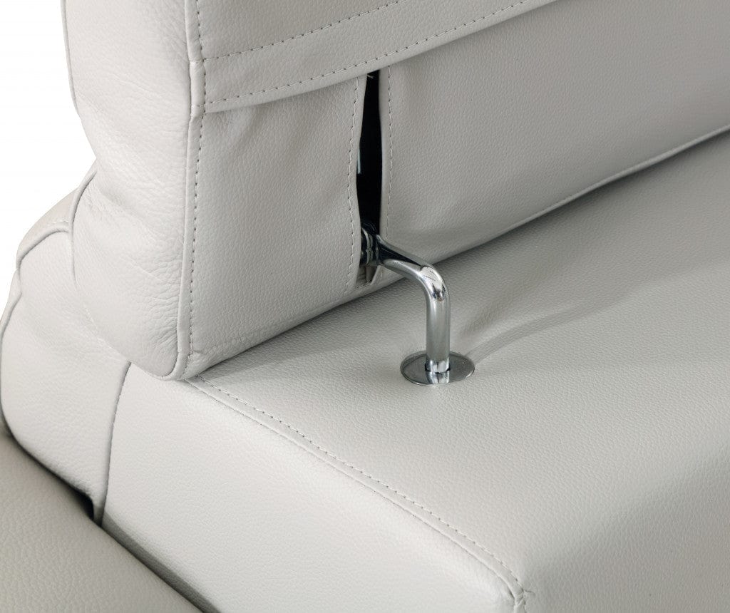 31" Light Grey Tasteful Leather Chair - Homeroots - Flyclothing LLC