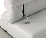 31" Light Grey Tasteful Leather Chair - Homeroots