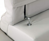 71" Light Gray And Silver Genuine Leather Loveseat - Homeroots - Flyclothing LLC