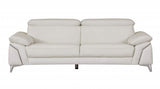 Three Piece Indoor White Italian Leather Six Person Seating Set - Homeroots - Flyclothing LLC