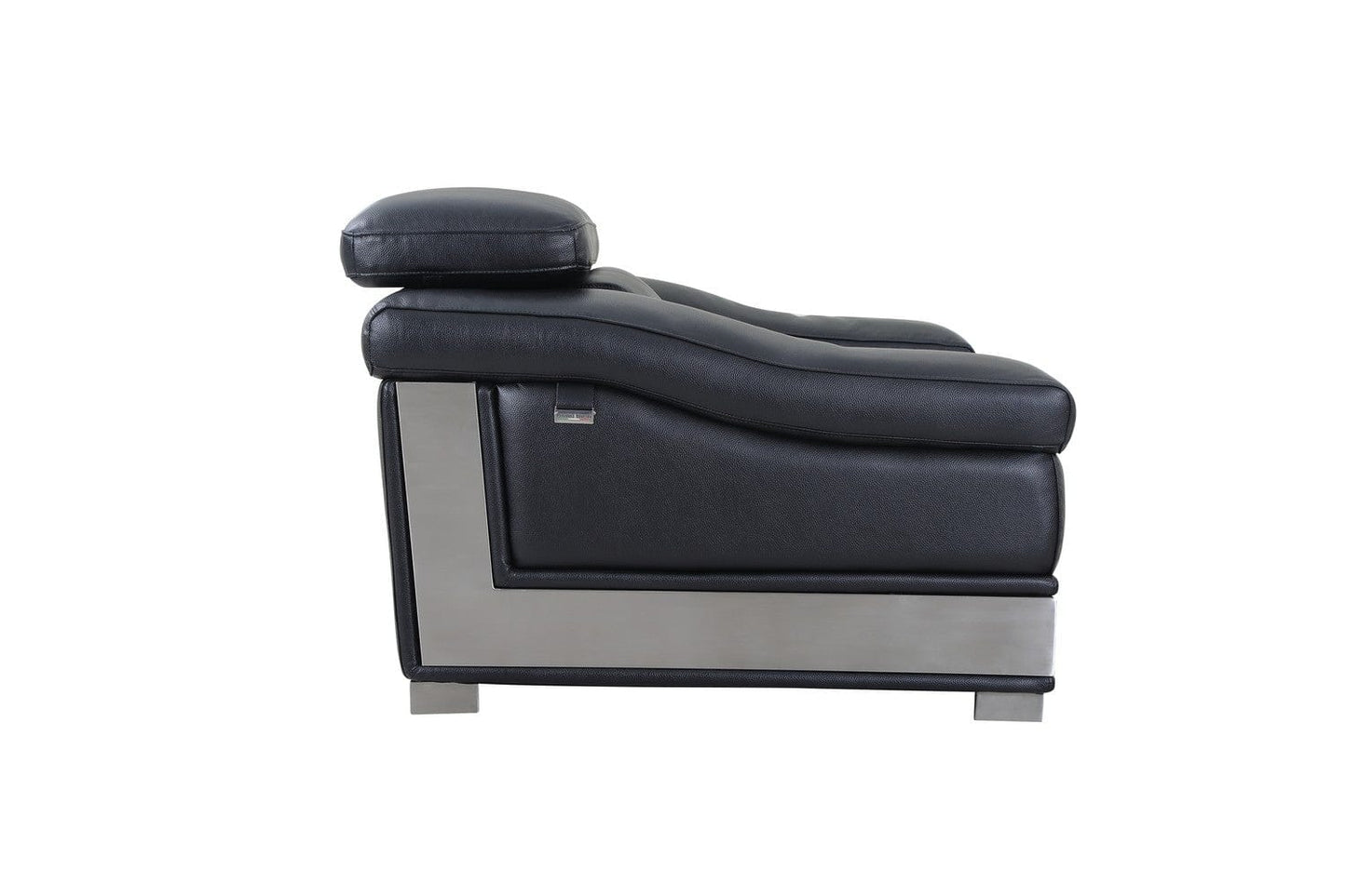 31" To 39" Black Modern Leather Chair - Homeroots - Flyclothing LLC