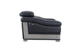 31" To 39" Black Modern Leather Chair - Homeroots - Flyclothing LLC