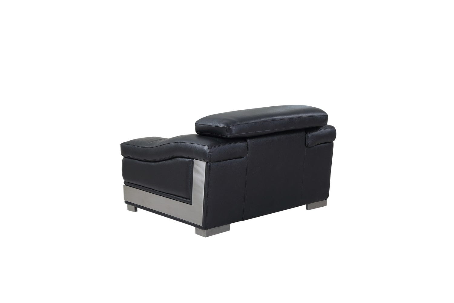 31" To 39" Black Modern Leather Chair - Homeroots - Flyclothing LLC