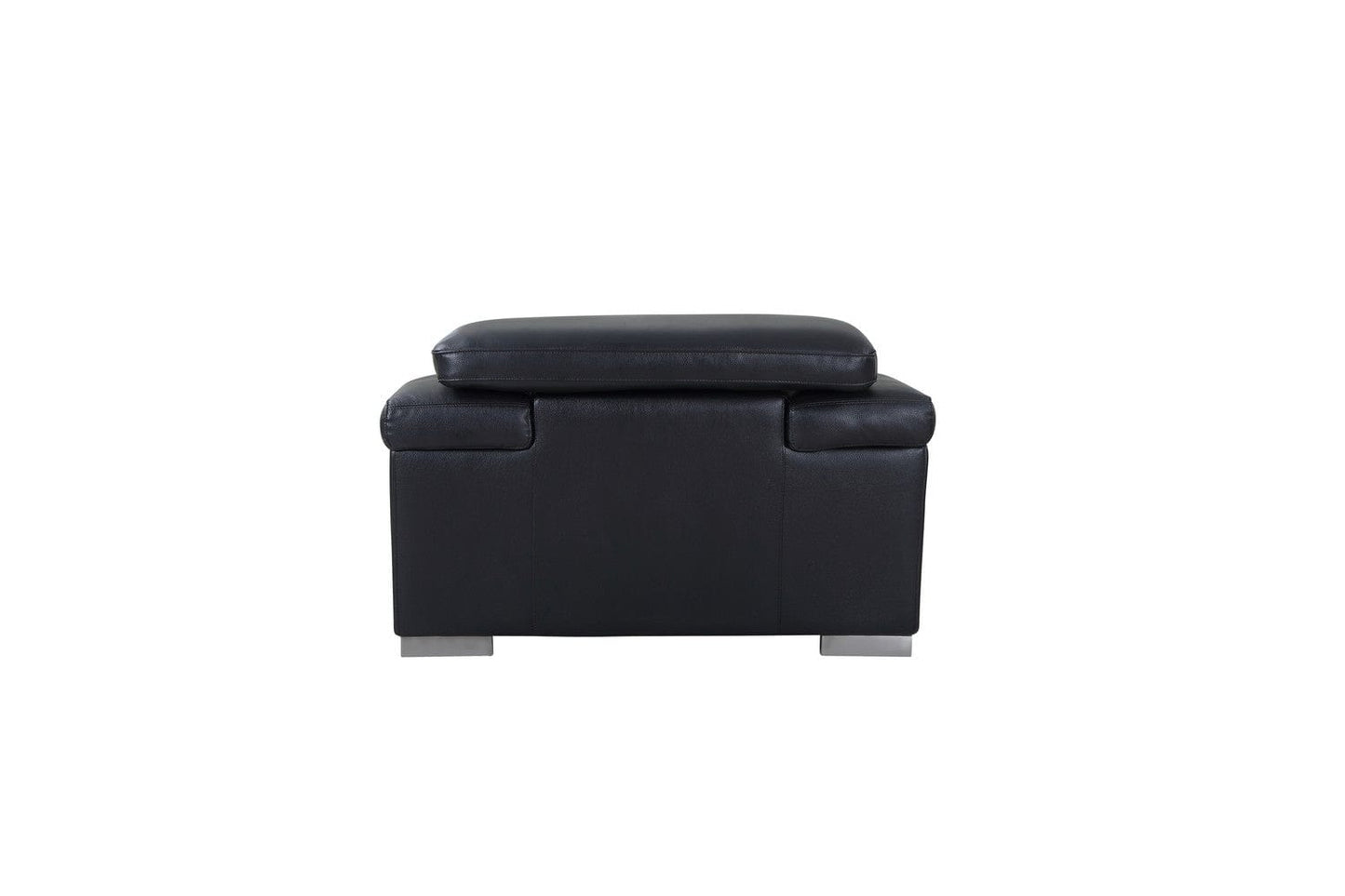 31" To 39" Black Modern Leather Chair - Homeroots - Flyclothing LLC