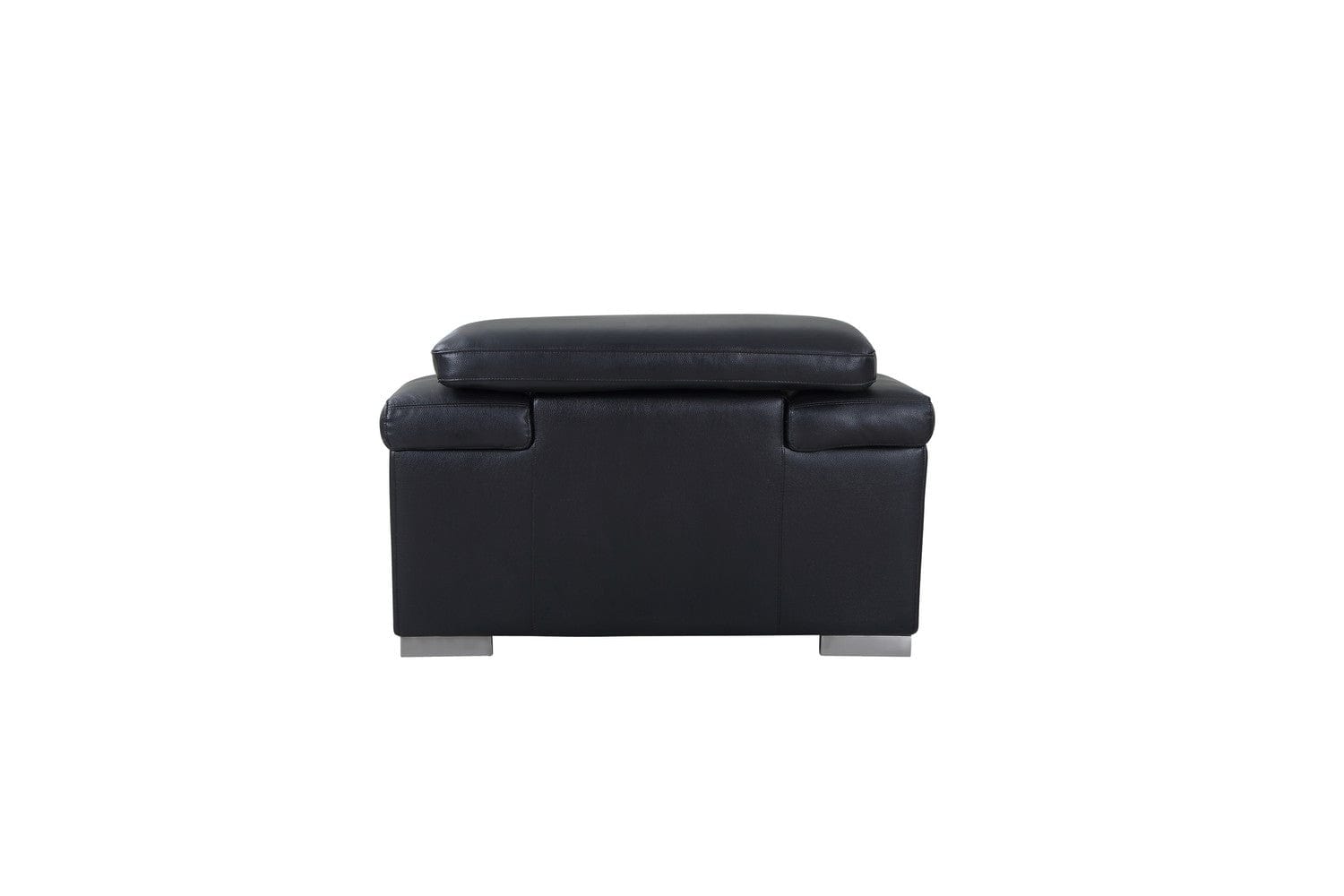 31" To 39" Black Modern Leather Chair - Homeroots - Flyclothing LLC