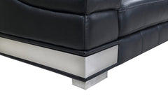 31" To 39" Black Modern Leather Chair - Homeroots