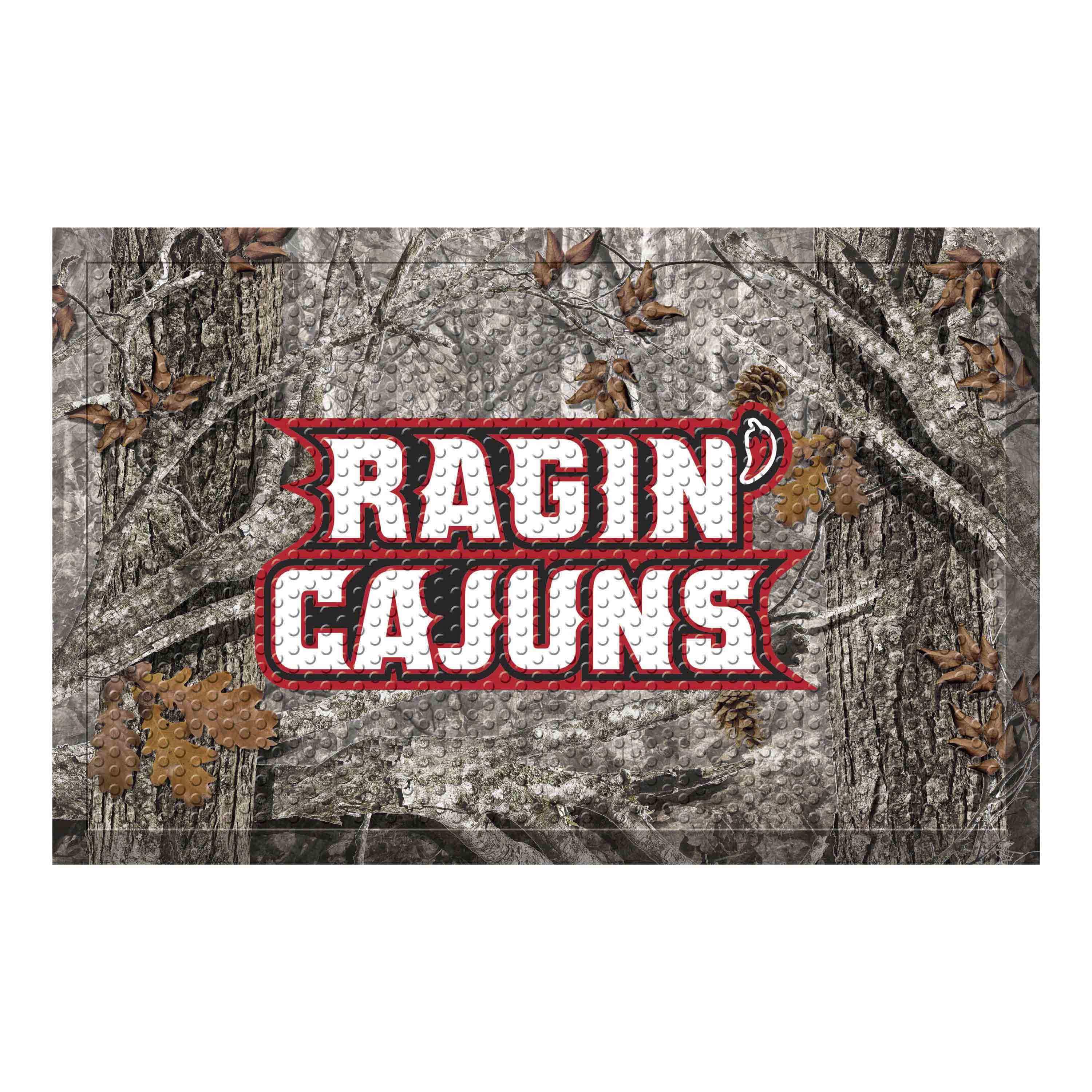 Louisiana-Lafayette Rubber Scraper Door Mat - Louisiana-Lafayette