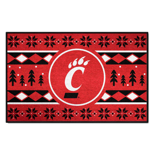 Cincinnati Bearcats Holiday Sweater Starter Mat Accent Rug - 19in. x 30in. - Cincinnati