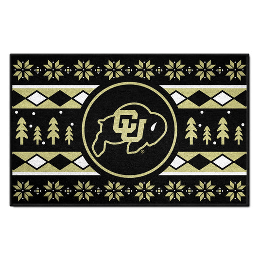 Colorado Buffaloes Holiday Sweater Starter Mat Accent Rug - 19in. x 30in. - Colorado