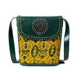 Vibrant Heritage Ajrakh Satchel - Classy Leather Bags - Flyclothing LLC