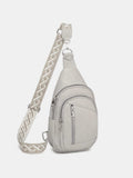 PU Leather Crossbody Bag with Two Detachable Strap - Trendsi - Flyclothing LLC