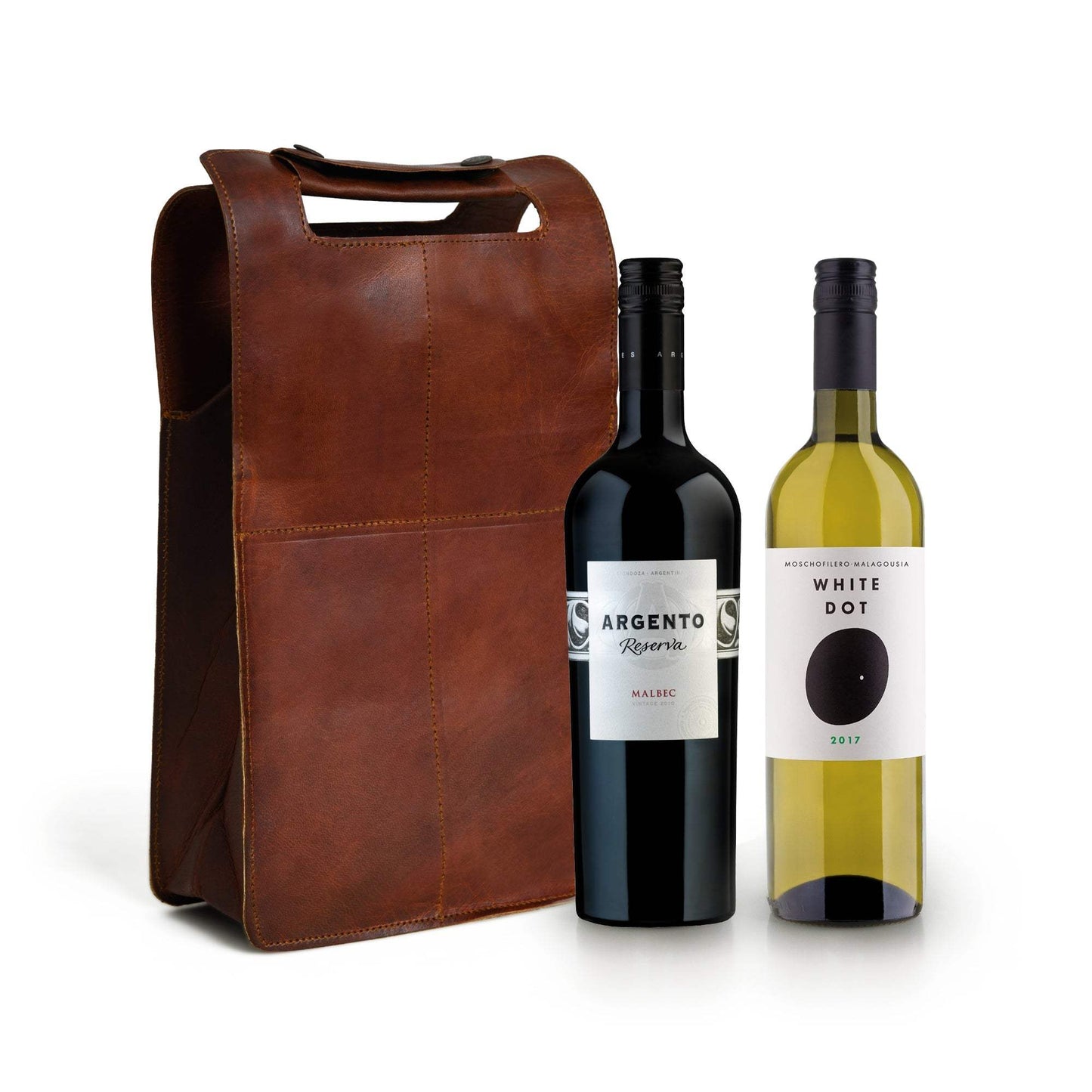 Wine Bottle Leather Cover - Classy Leather Bags - Flyclothing LLC