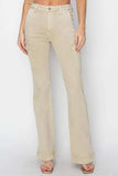 RISEN Full Size High Rise Side Slit Cargo Bootcut Jeans - Trendsi - Flyclothing LLC