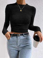 Round Neck Long Sleeve T-Shirt - Trendsi
