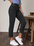 High Waist Jeans with Pockets - Trendsi