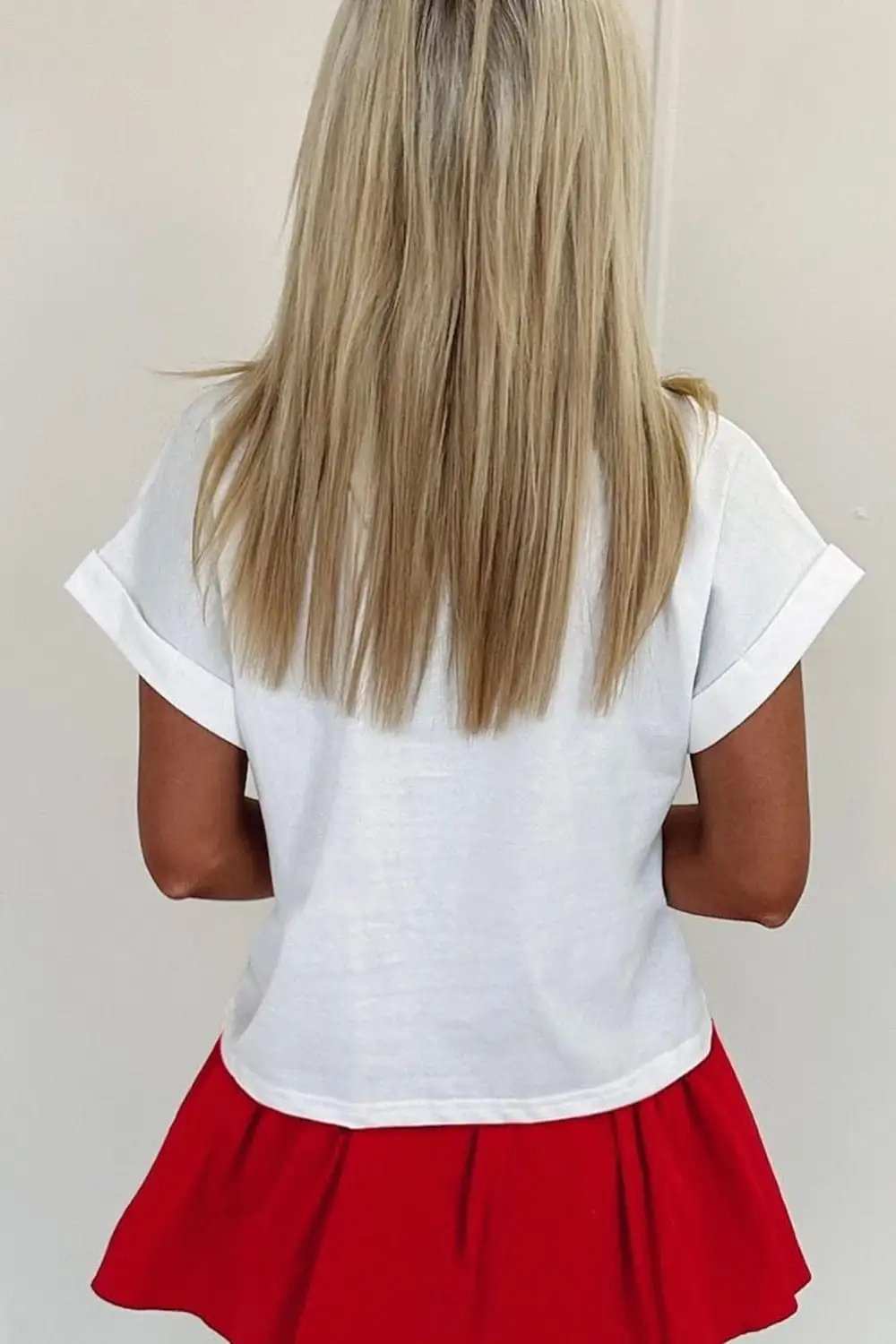 Letter Round Neck Short Sleeve T-Shirt - Trendsi - Flyclothing LLC