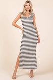 Mittoshop Striped Scoop Neck Sleeveless Maxi Dress - Trendsi - Flyclothing LLC