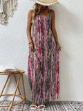 Full Size Printed Scoop Neck Maxi Cami Dress - Trendsi - Flyclothing LLC