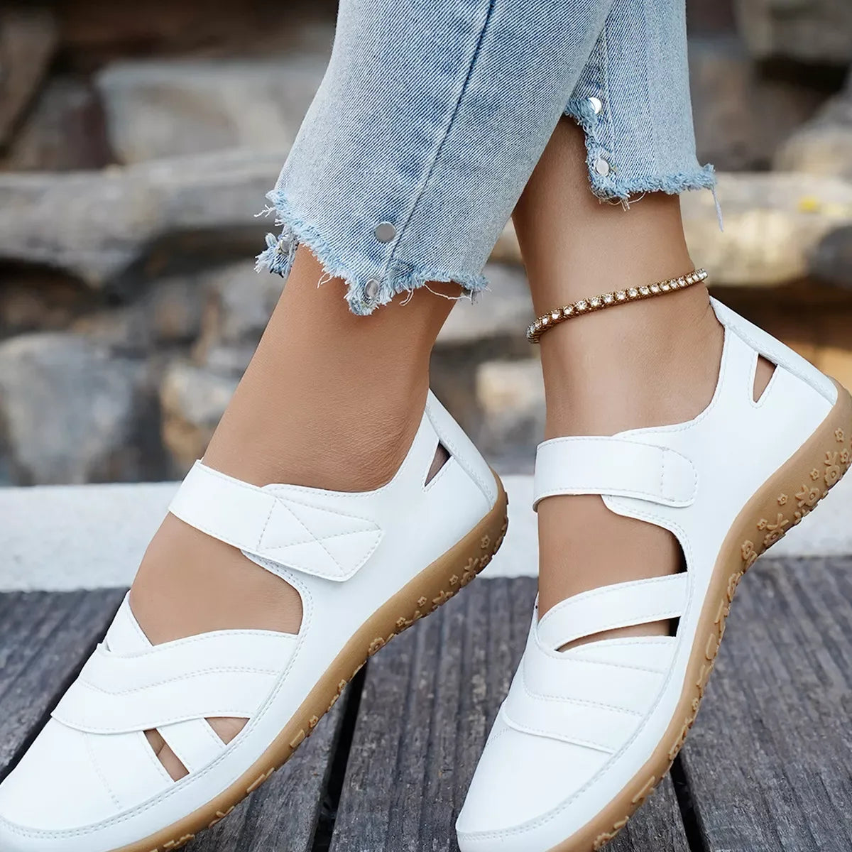 Casual Velcro Slip-Ons - Trendsi - Flyclothing LLC