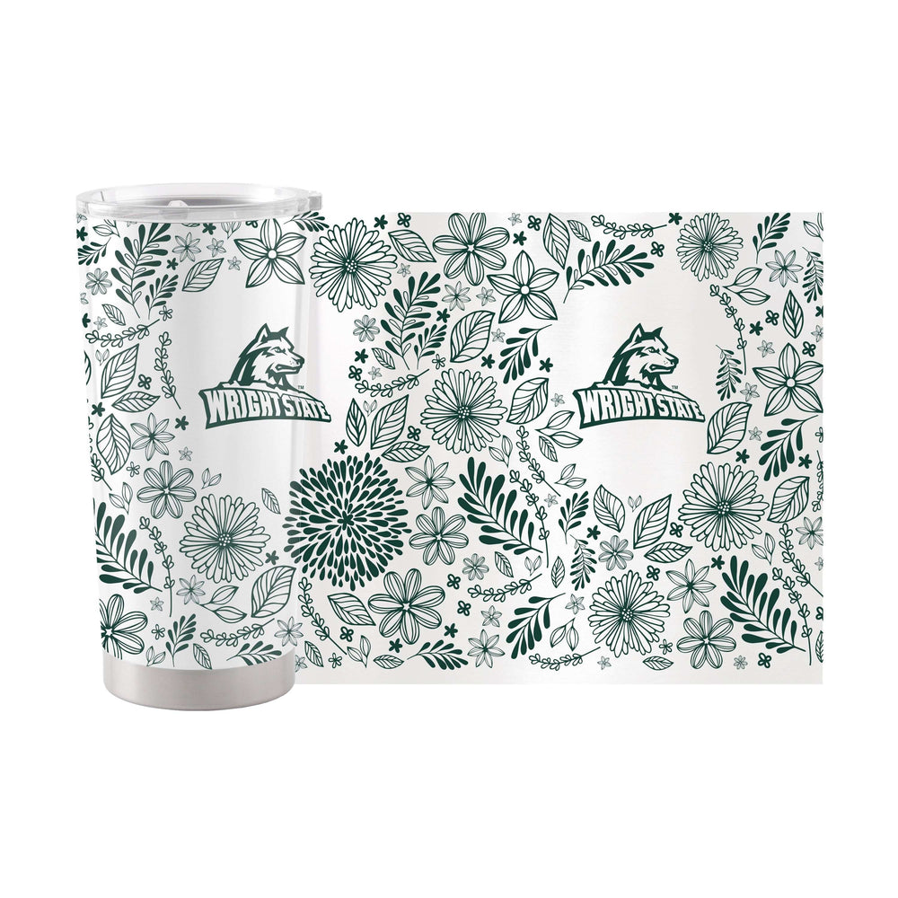 Wright State 20oz Botanical Stainless Tumbler - Logo Brands - Flyclothing LLC