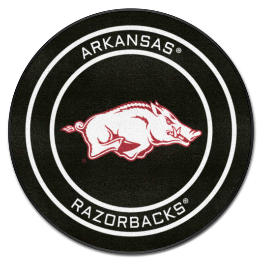 Arkansas Hockey Puck Rug - 27in. Diameter - Arkansas