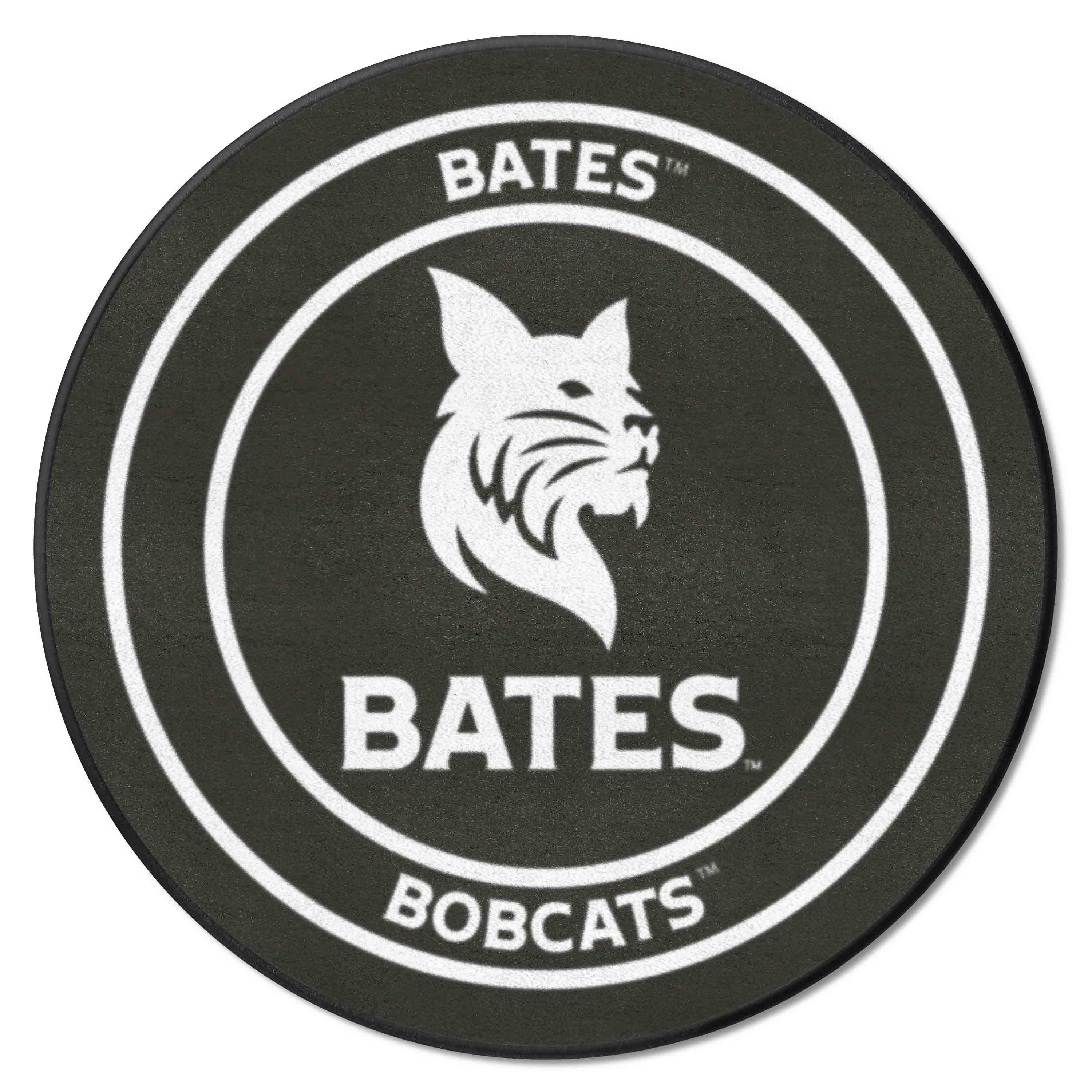 Bates College Bobcats Hockey Puck Rug - 27in. Diameter - Bates College