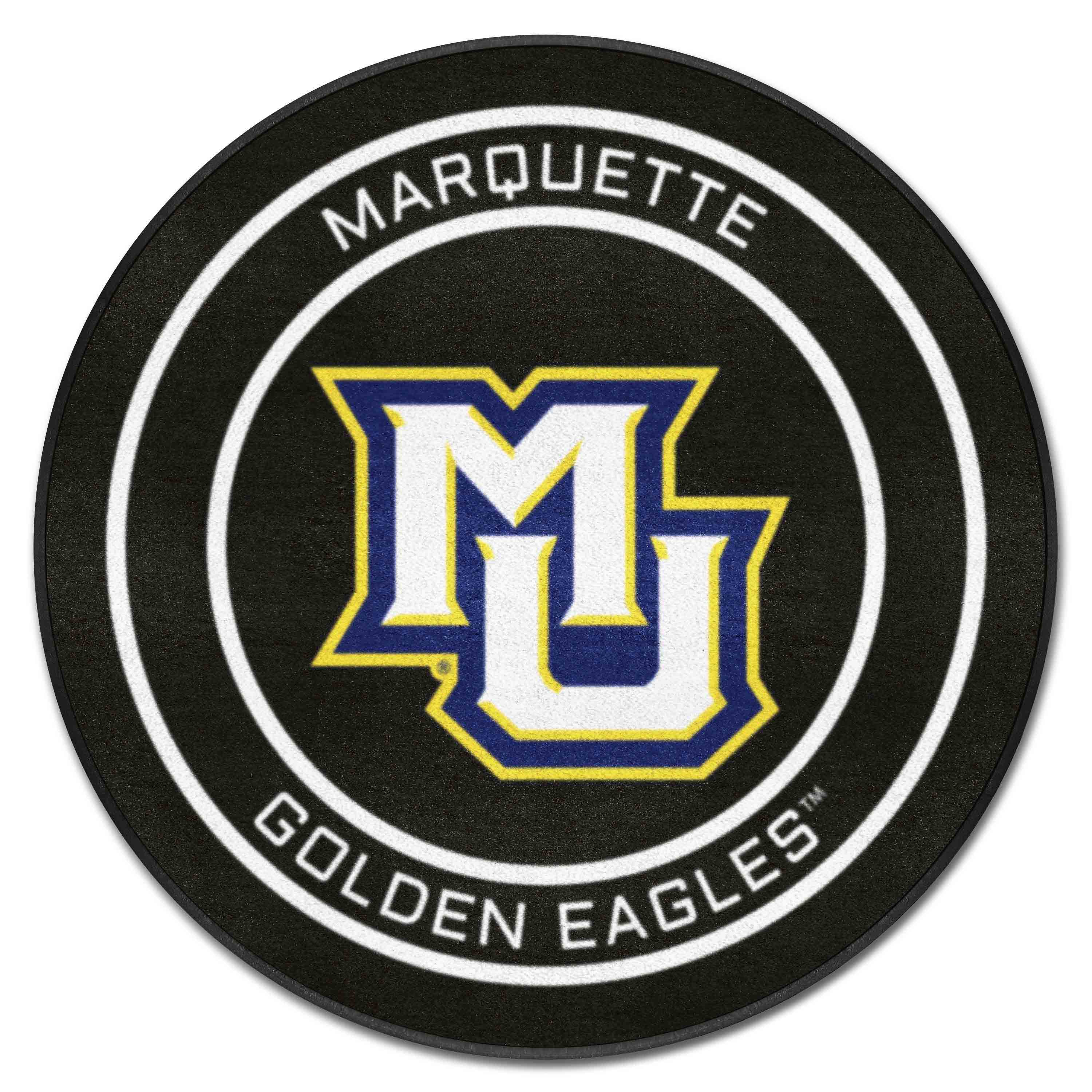 Marquette Hockey Puck Rug - 27in. Diameter - Marquette