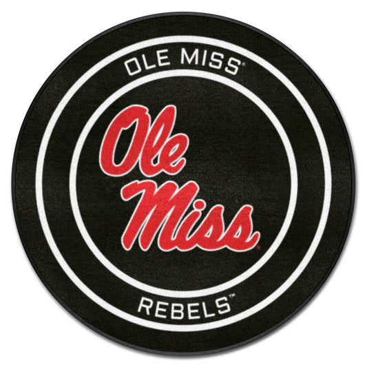 Ole Miss Hockey Puck Rug - 27in. Diameter - Ole Miss