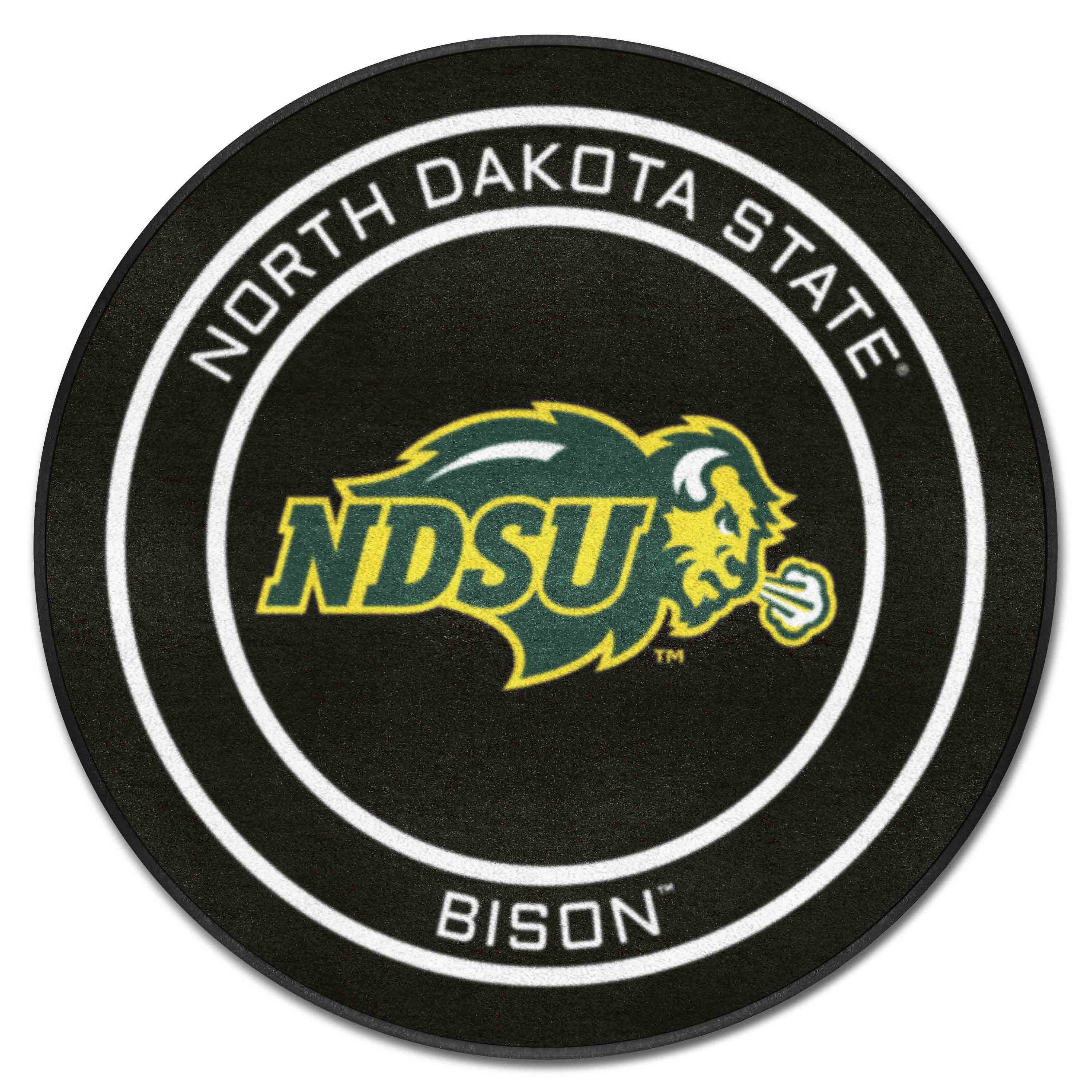 North Dakota State Hockey Puck Rug - 27in. Diameter - North Dakota State