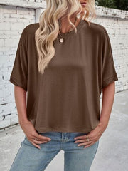 Lovelet Round Neck Half Sleeve T-Shirt - Trendsi