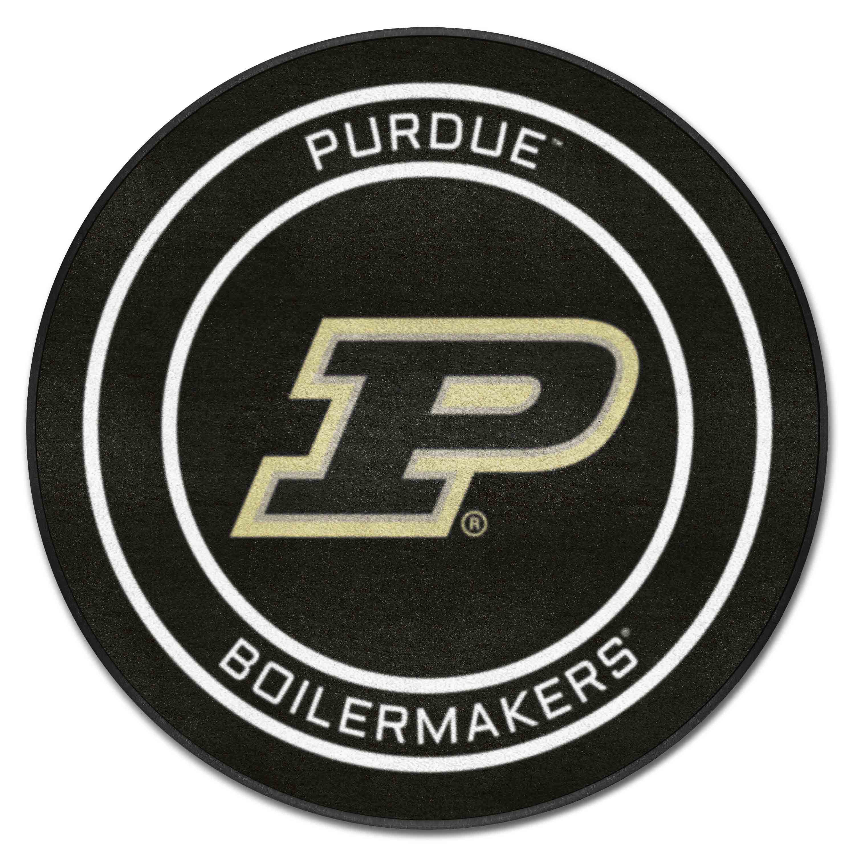 Purdue Hockey Puck Rug - 27in. Diameter - Purdue