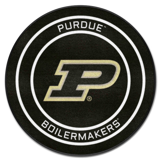Purdue Hockey Puck Rug - 27in. Diameter - Purdue