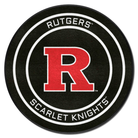 Rutgers Hockey Puck Rug - 27in. Diameter - Rutgers